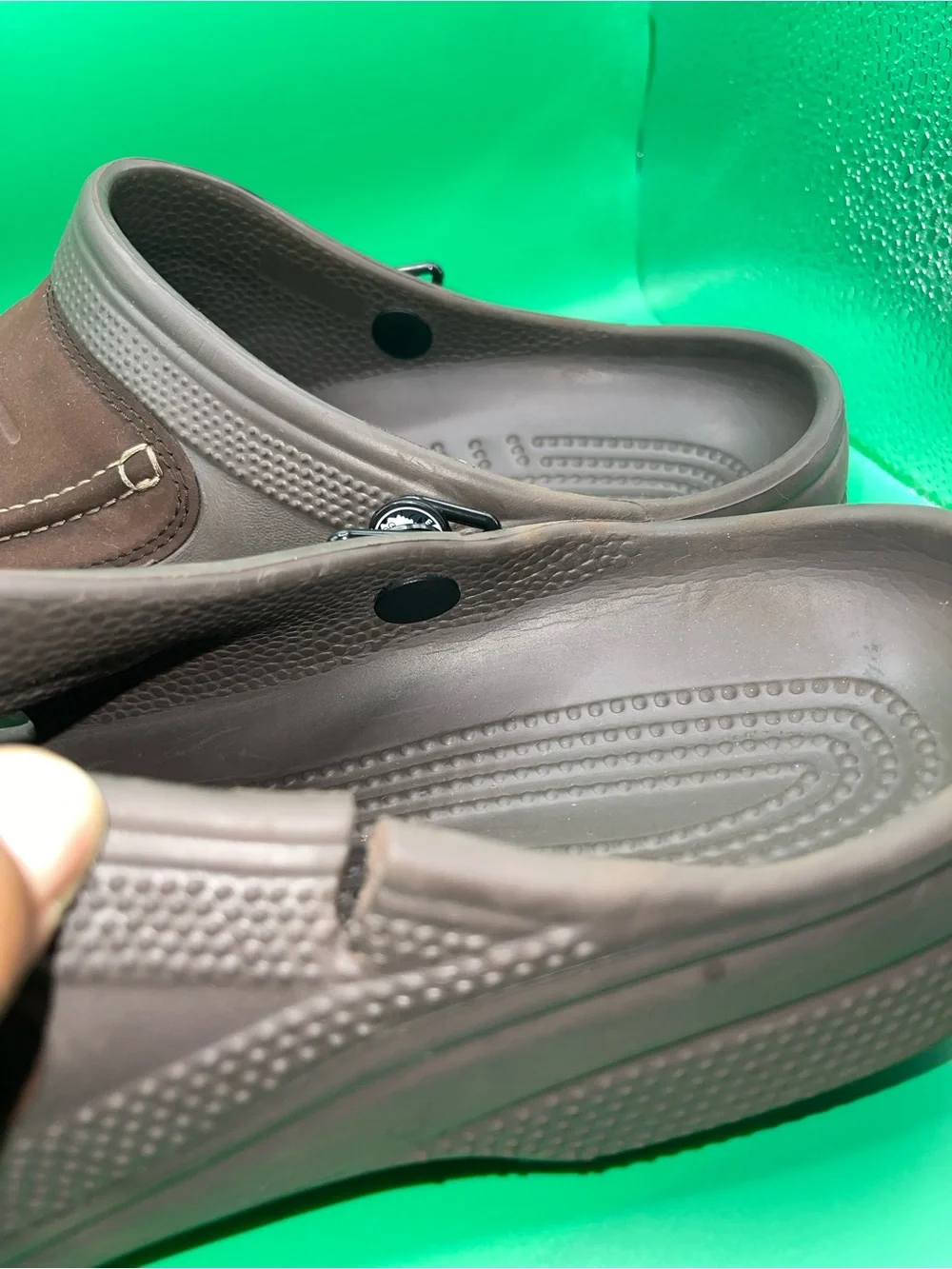 CROCS Brown Classic Clog Slide - Men's Casual Slip-On